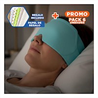 Pack6 Gorro para Dolor de Cabeza Verde Comodo Y+Papel Regalo